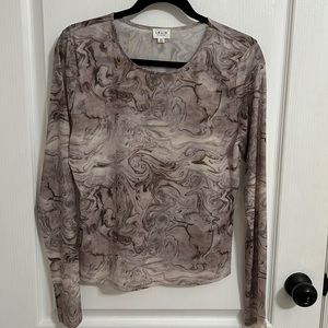 Sheer long sleeve top
